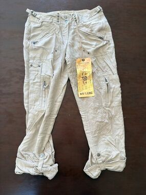 Da-Nang Light Beige Cargo Jumpsuit Pants